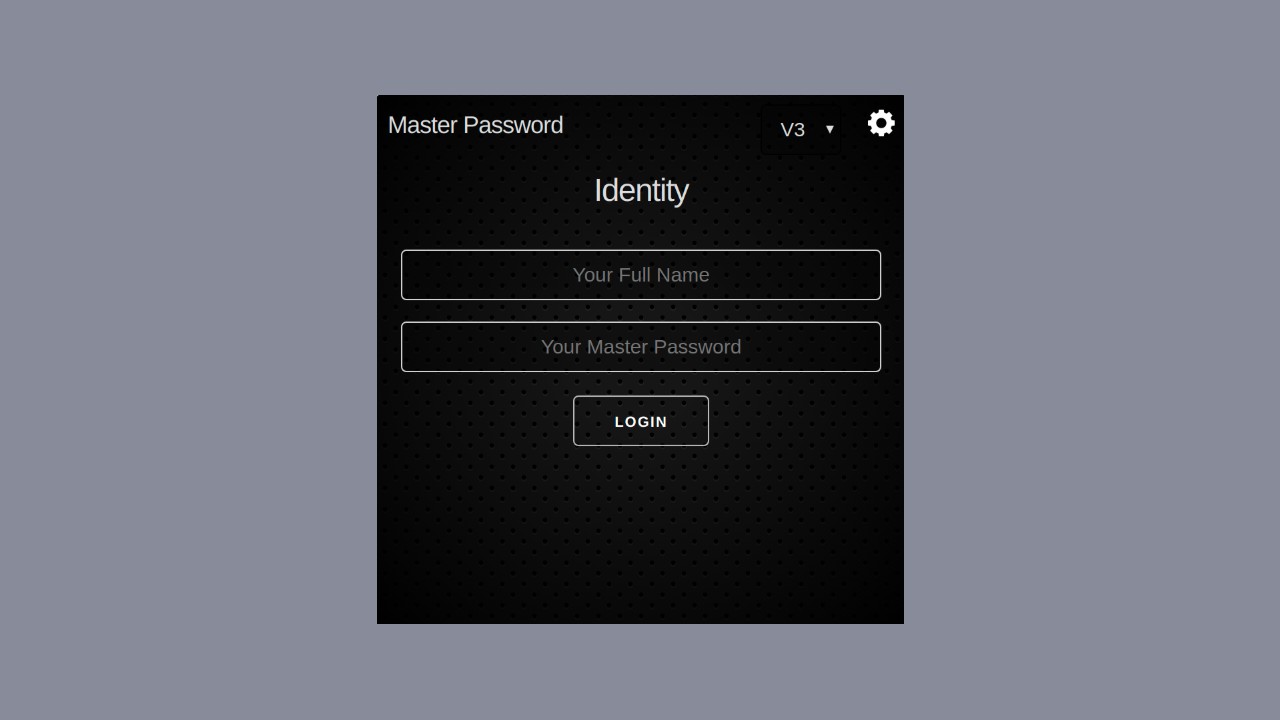 Master Password